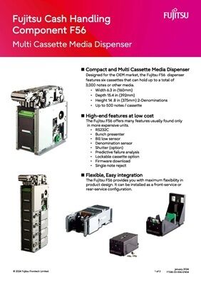 Guter Preis Fujitus F56-BDU Der F56 ist ein idealer Banknotenverteiler für Kassenfunktionen, Kioske und Geldautomaten Fujitsu F56 F53 Bargeldrechnungsverteiler auf Lager Whats App: +86 18138781425 Online