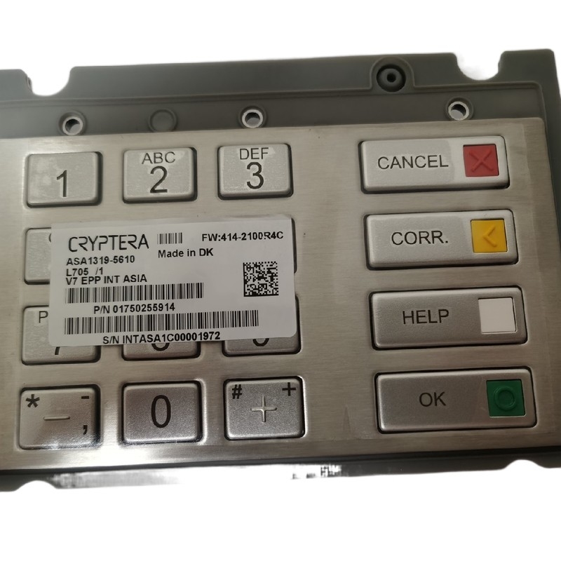 01750255914 Diebold Nixdorf 1750255914 EPP V7 ESP INT Pinpad Südamerika Tastatur und Geldautomaten Teile